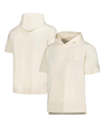 Men's Pro Standard Cream San Diego Padres Neutral Short Sleeve Pullover Hoodie