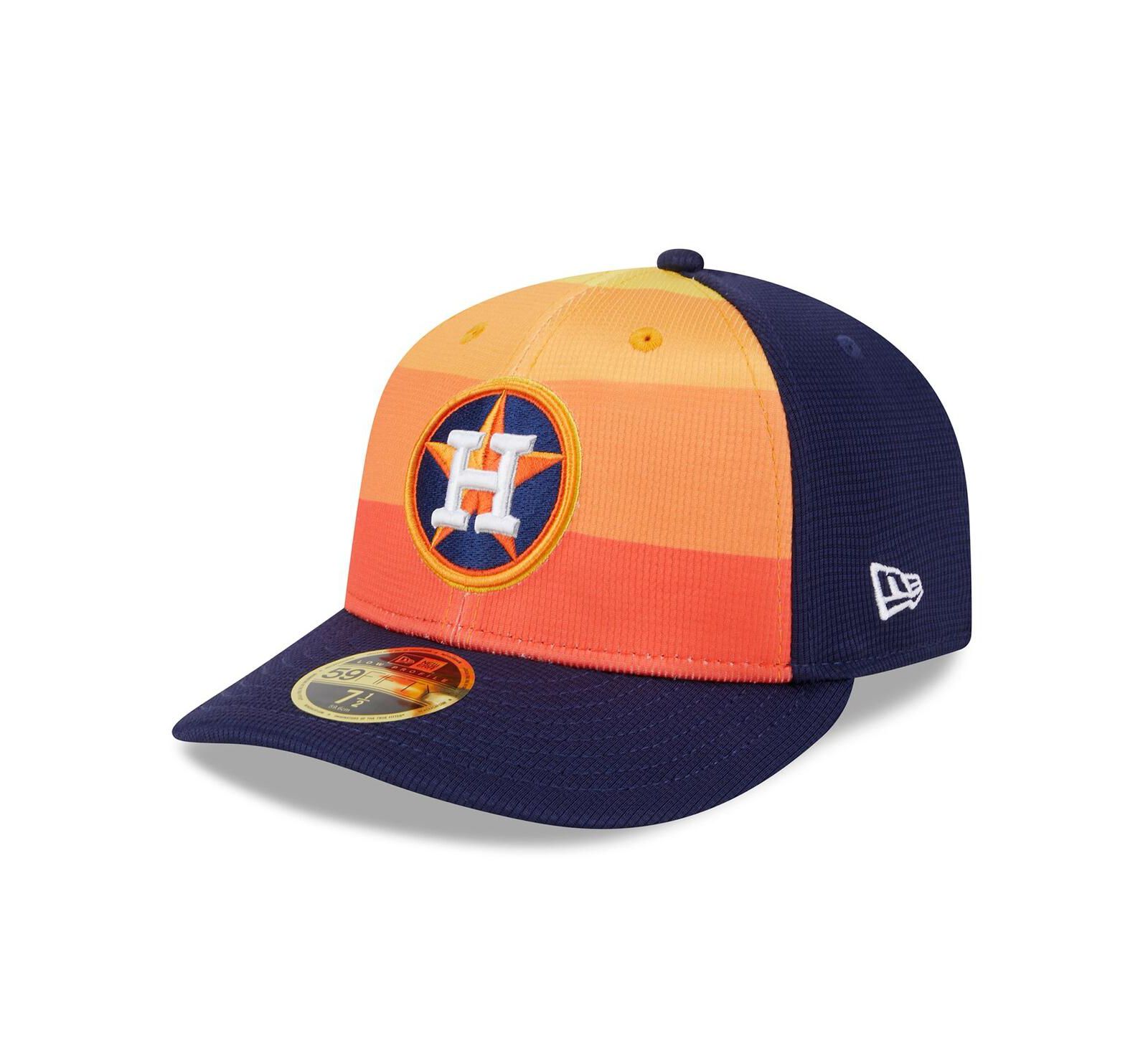Men's New Era Orange Houston Astros 2024 Batting Practice Low Profile 59FIFTY Fitted Hat