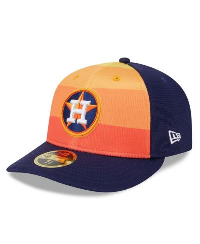 Мужская кепка New Era Houston Astros 2024 Batting Practice 59FIFTY, оранжевая