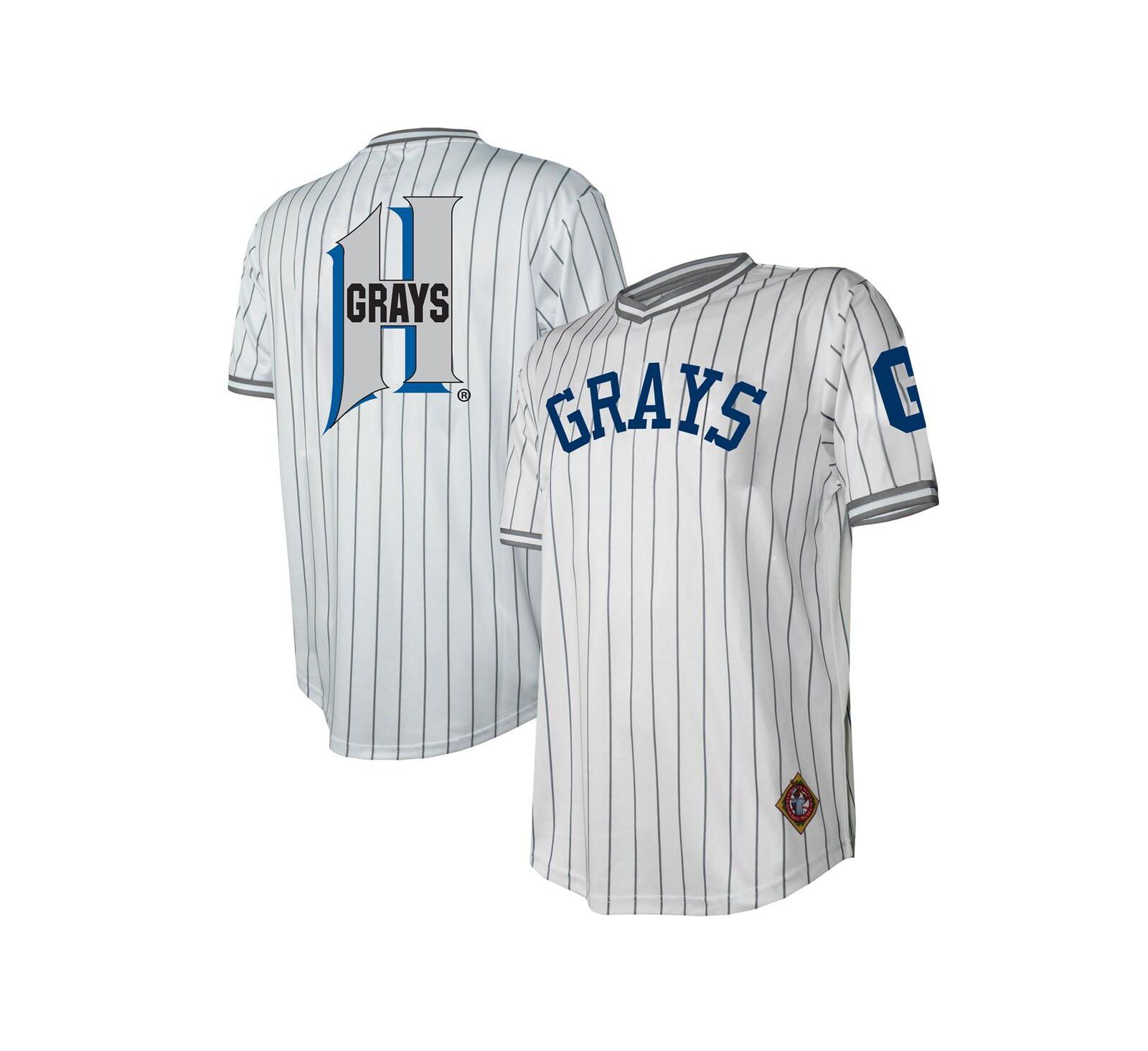 Мужская джерси Stitches White Distressed Homestead Grays V-Neck