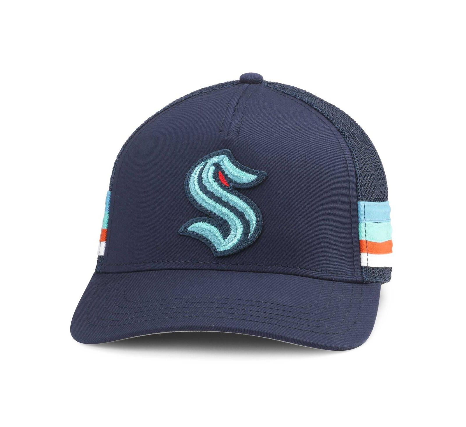 American Needle Мужская кепка trucker Seattle Kraken HotFoot Stripes, темно-синий