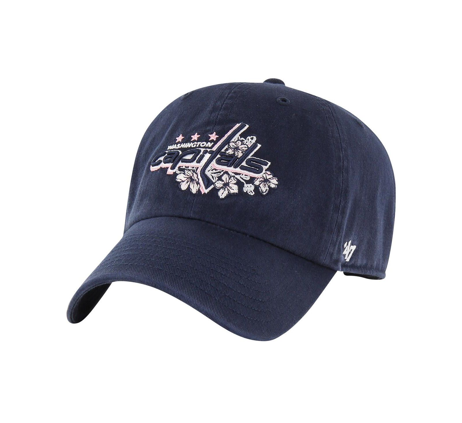 Men's '47 Brand Navy Washington Capitals Core Logo Clean Up Adjustable Hat
