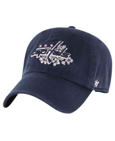 Мужская регулируемая кепка '47 Brand Navy Washington Capitals Core Logo Clean Up