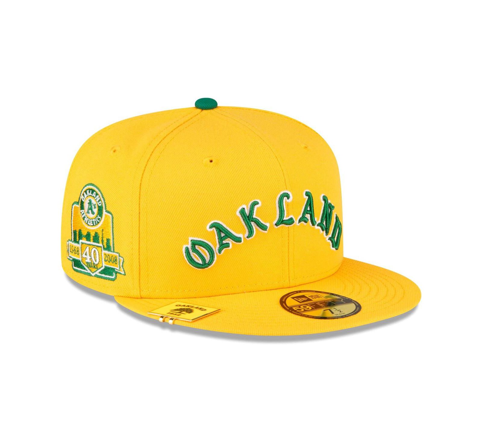 Men's New Era Gold Oakland Athletics City Flag 59FIFTY Fitted Hat