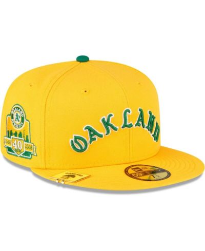 Мужская кепка New Era Oakland Athletics City Flag 59FIFTY Fitted, золотая
