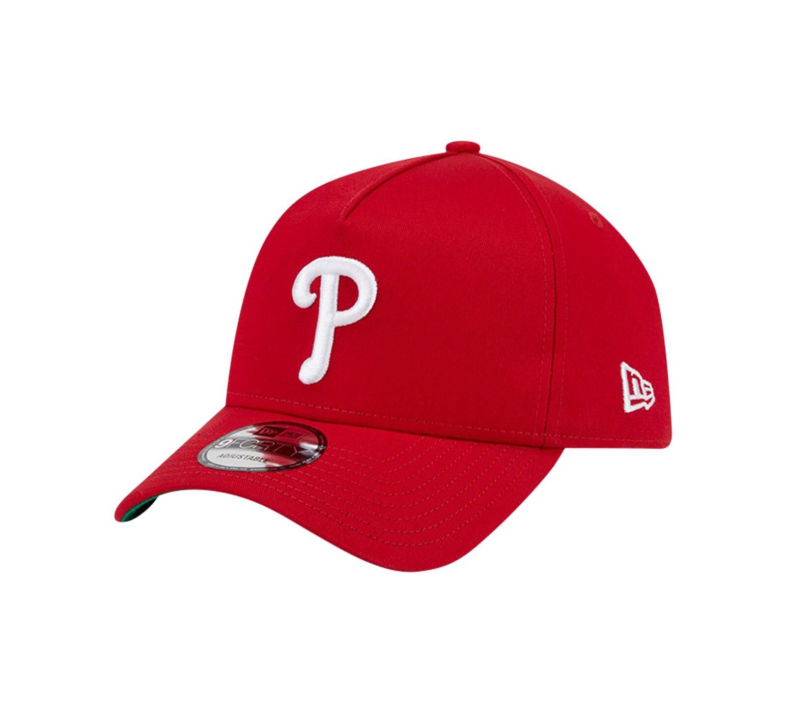 Men's New Era Red Philadelphia Phillies Team Color A-Frame 9FORTY Adjustable Hat