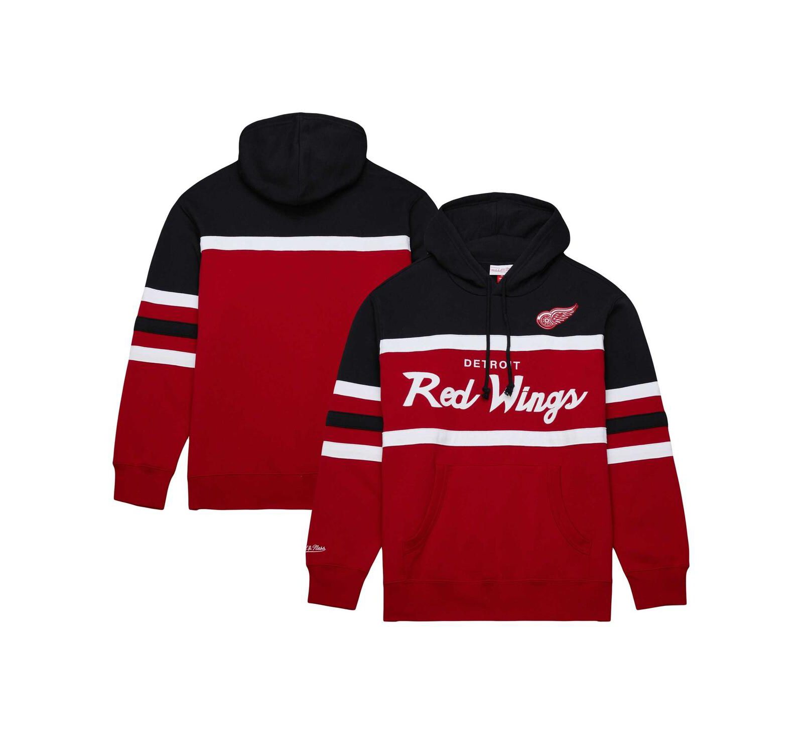 Мужское худи Mitchell & Ness Detroit Red Wings Head Coach, красное с черным