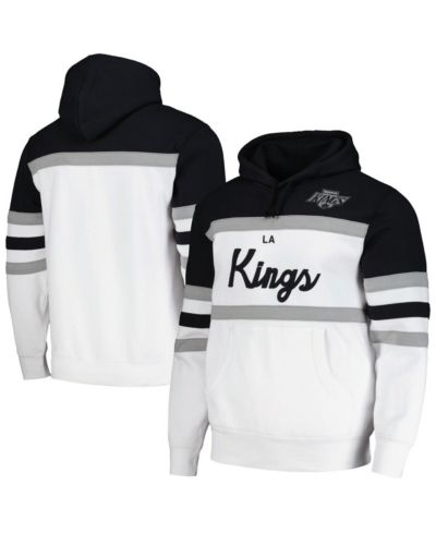Мужское худи Mitchell & Ness White, Black Los Angeles Kings Head Coach Pullover