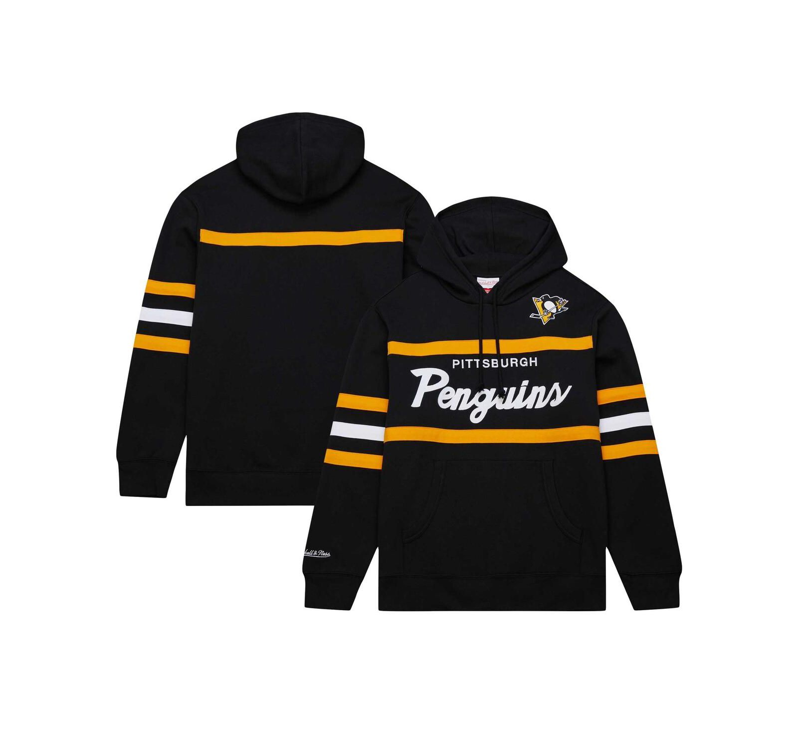 Мужское худи Mitchell & Ness Black Pittsburgh Penguins Head Coach Pullover