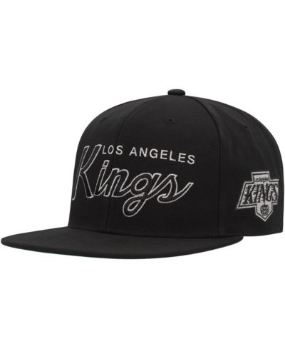 Мужская кепка Mitchell & Ness Black Los Angeles Kings Core Team Script 2.0 Snapback Hat