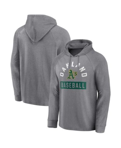 Мужское худи Fanatics серого цвета Oakland Athletics Raglan Pullover
