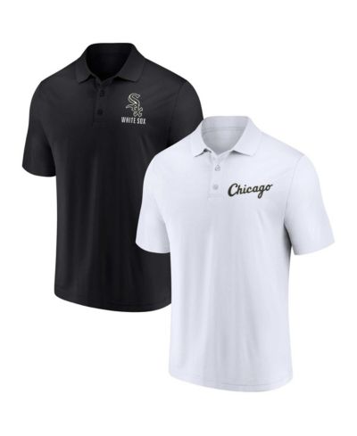 Мужской комплект из двух футболок-поло Fanatics Black, White Chicago White Sox Logo Lockup