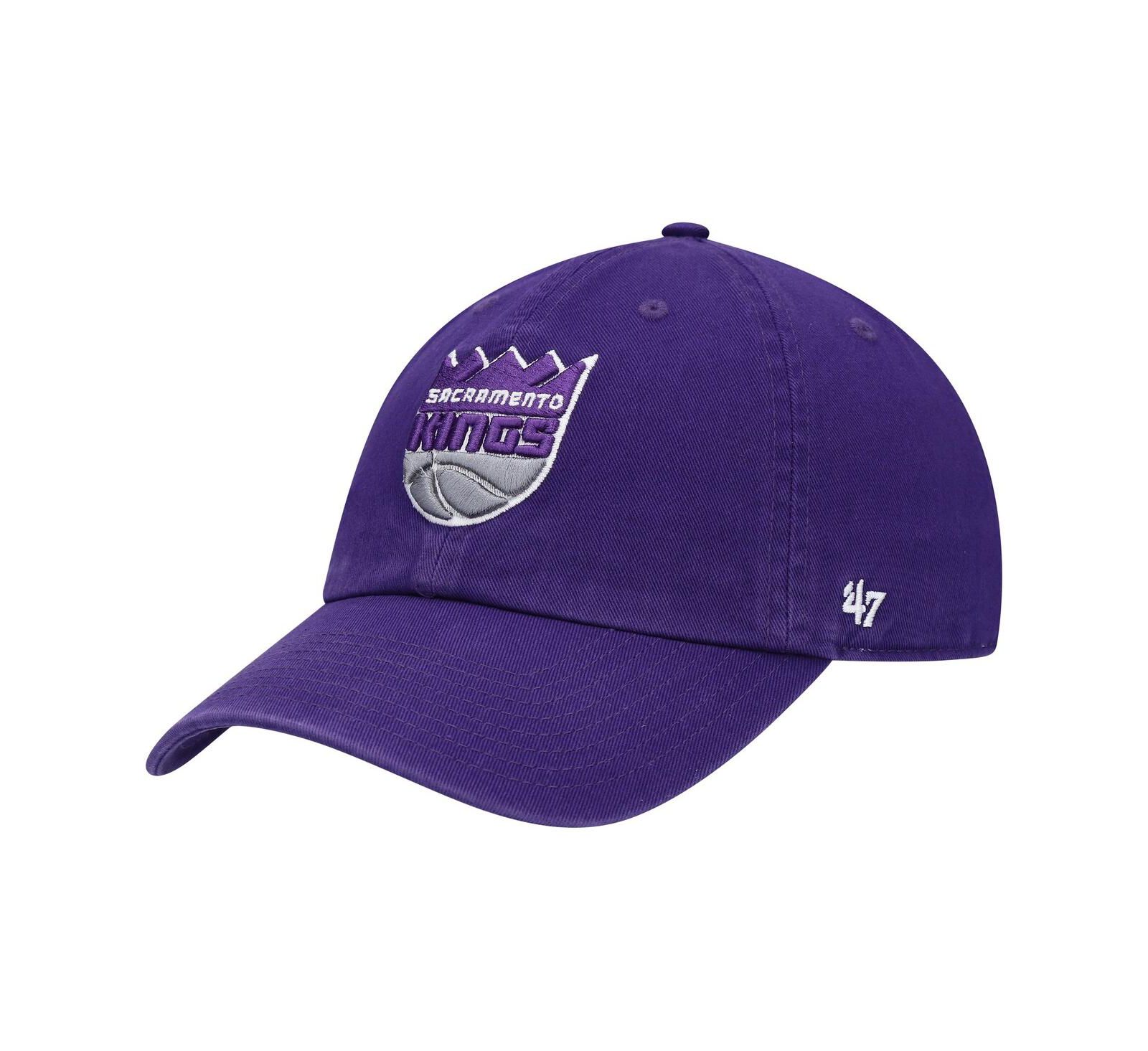 Мужская регулируемая кепка '47 Brand Purple Sacramento Kings Team Clean Up