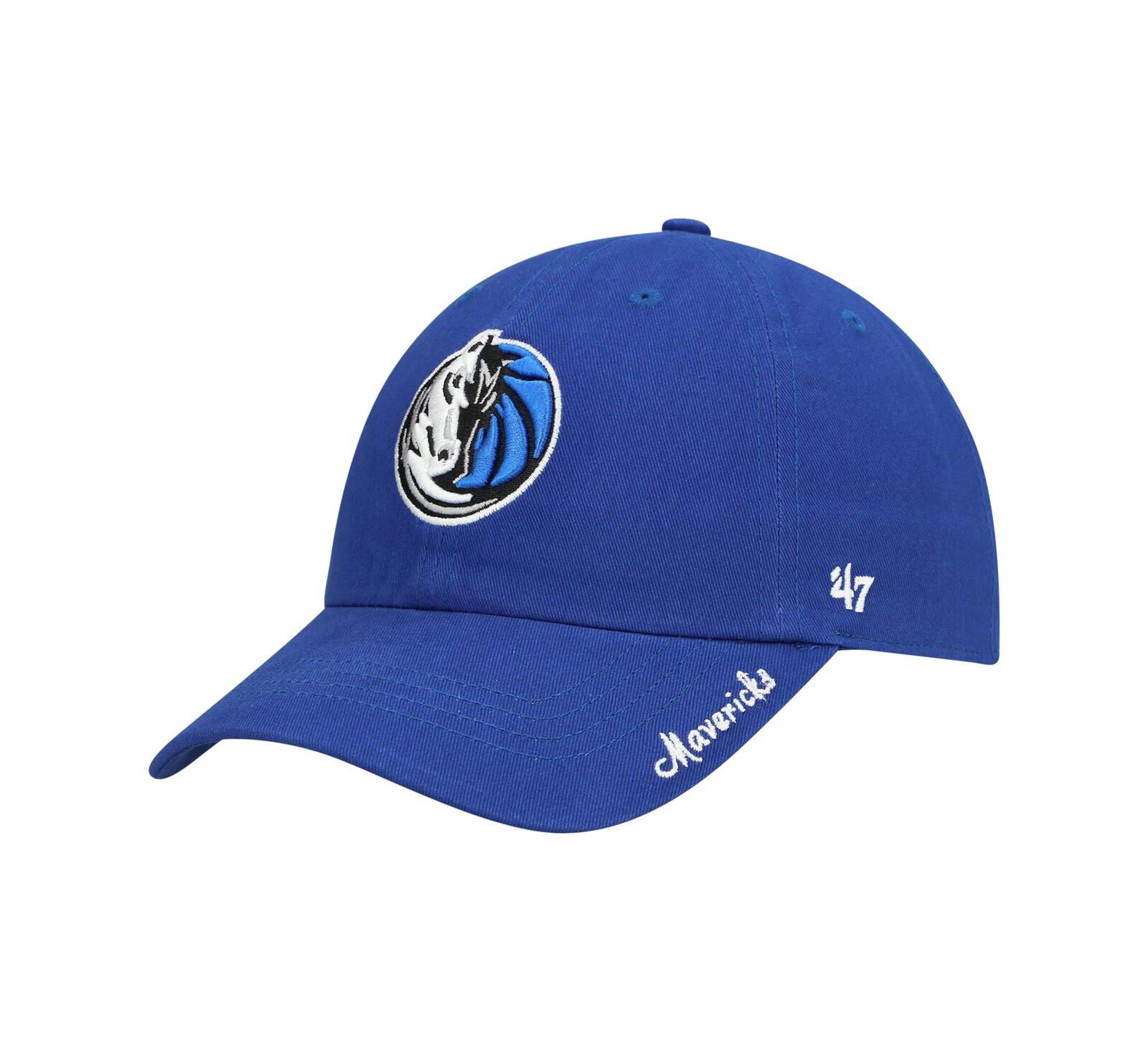 Женская регулируемая кепка '47 Brand Blue Dallas Mavericks Miata Clean Up Logo