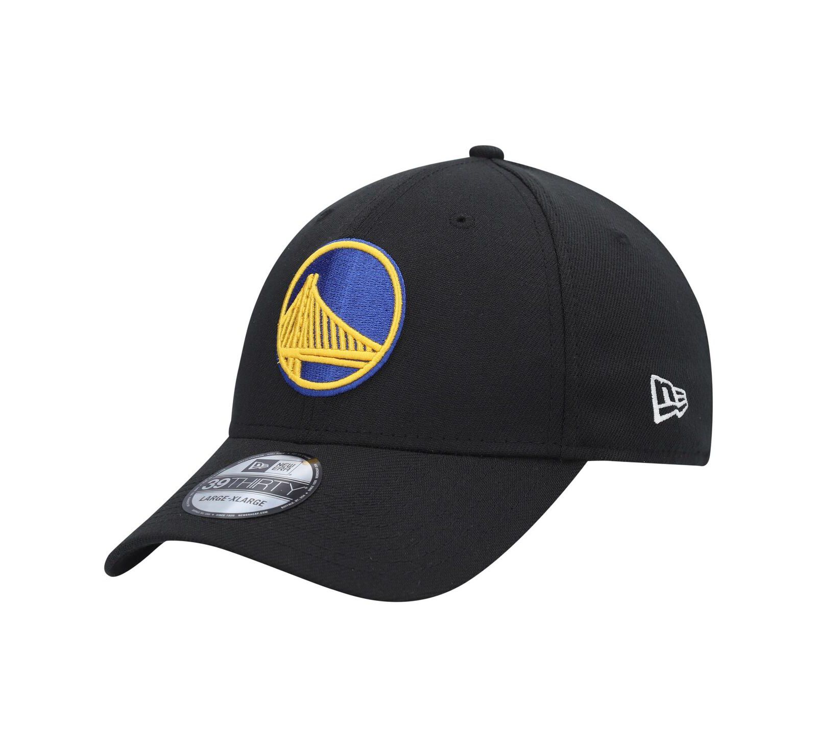 Мужская кепка New Era Black Golden State Warriors Official Team Color 39THIRTY Flex