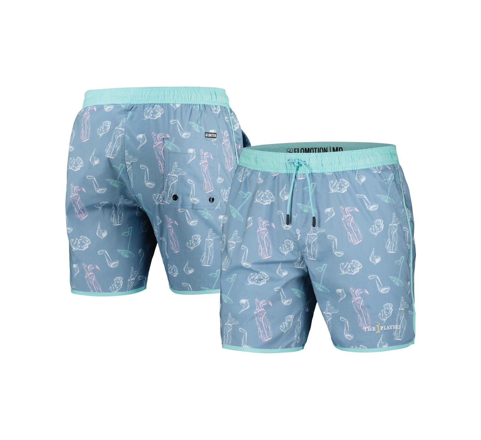 Men's Flomotion Blue THE PLAYERS Bogey Bag Tri-Blend Volleyshorts