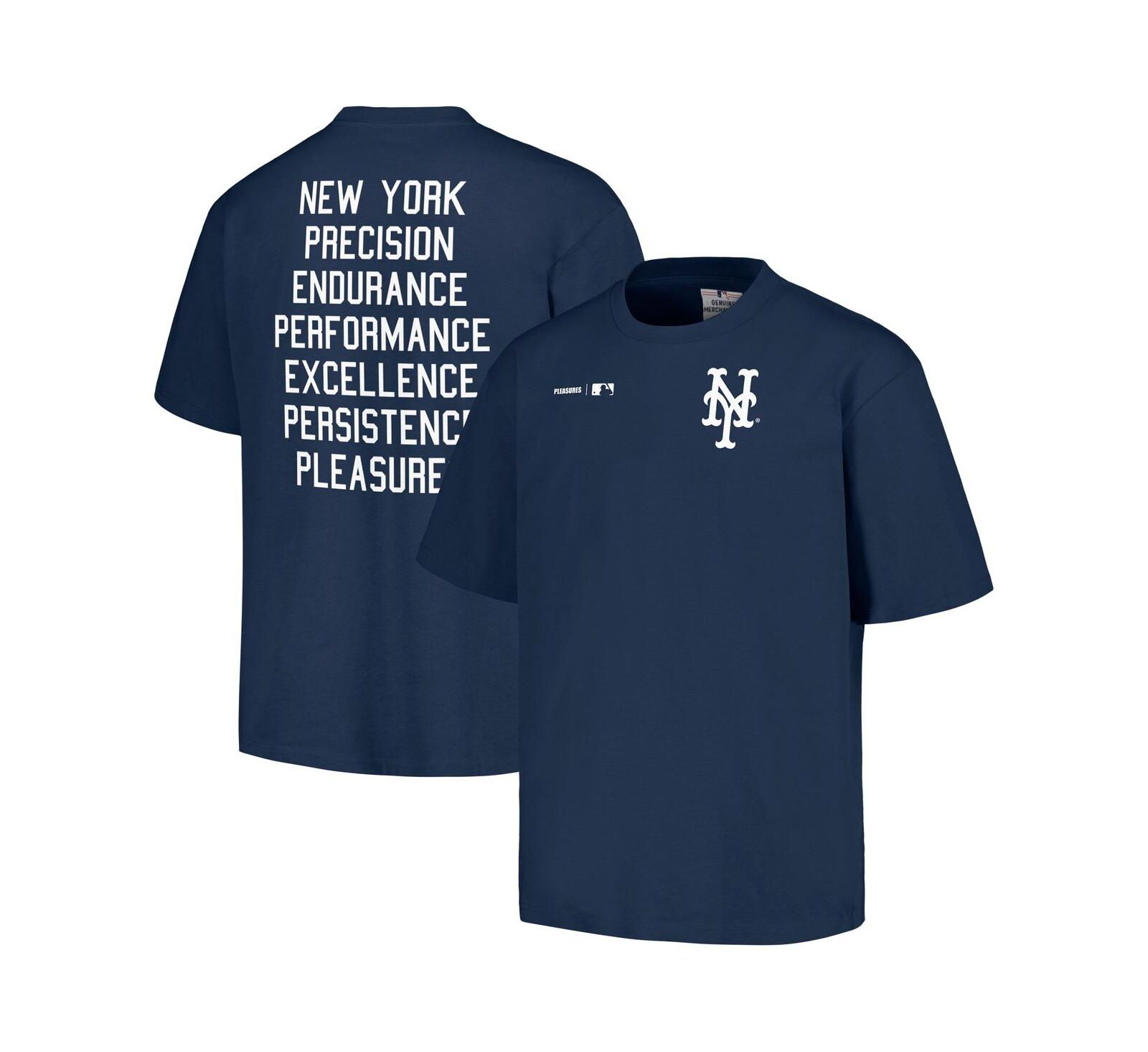 Men's PLEASURES Navy New York Mets Precision T-shirt