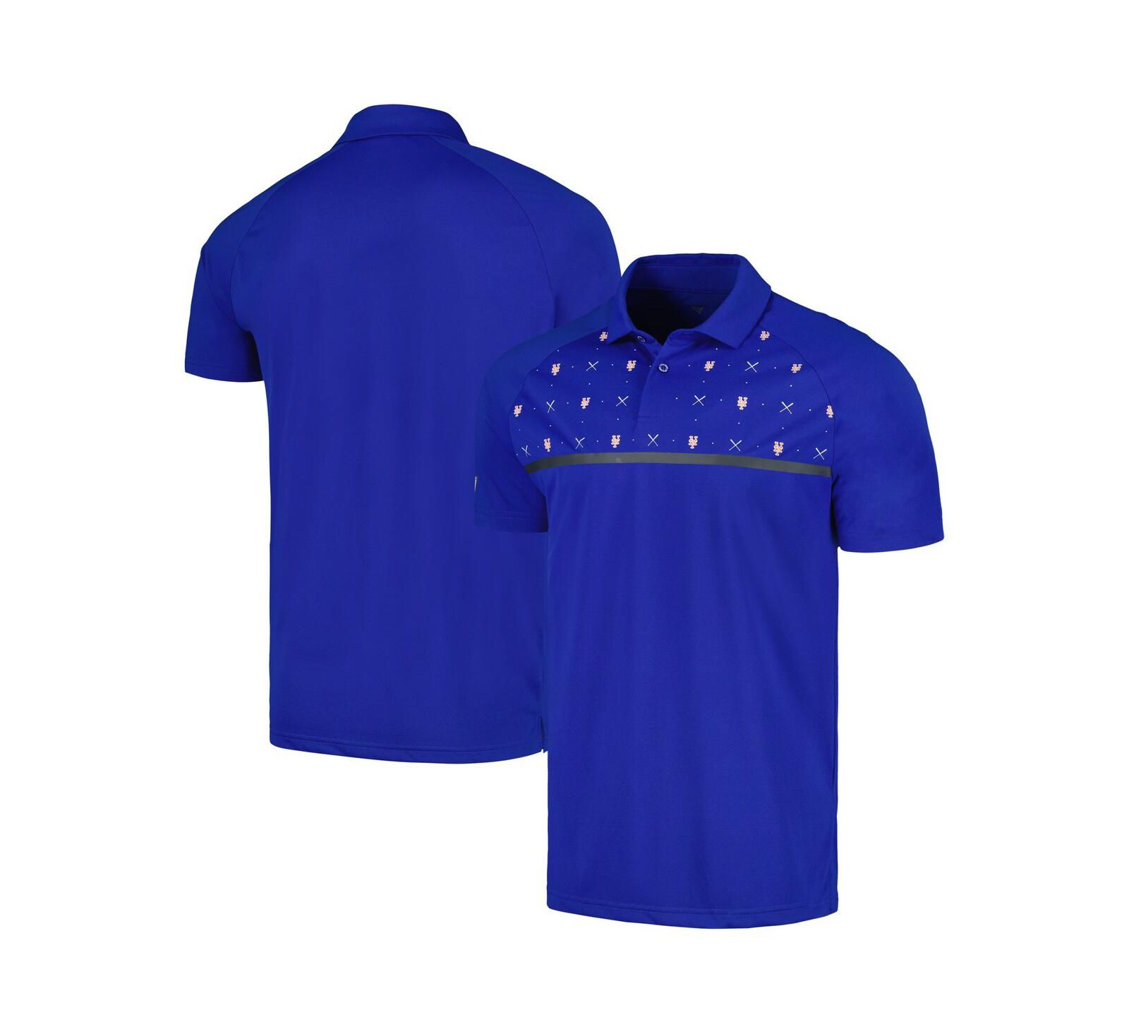 Men's LevelWear Royal New York Mets Sector Batter Up Raglan Polo Shirt