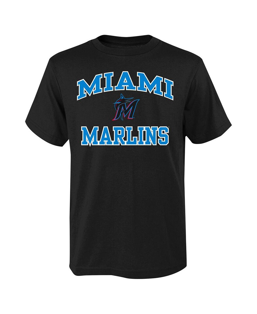 Outerstuff футболка для мальчиков Miami Marlins Heart & Soul, черная