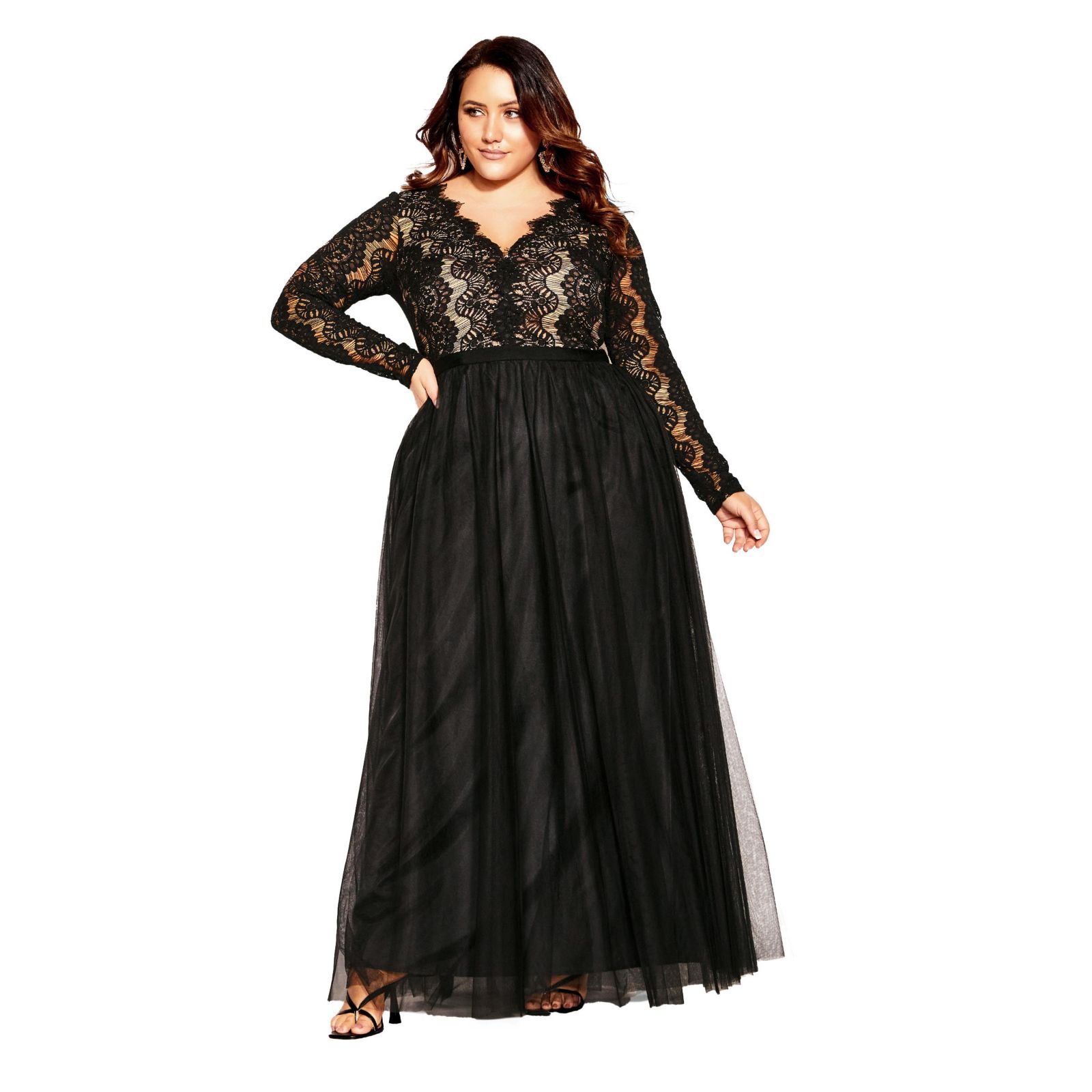 CITY CHIC Женское платье макси Plus Size Rare Beauty