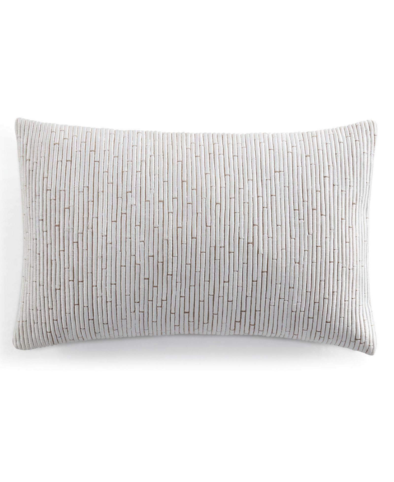 Donna Karan Home Embroidered Block Decorative Pillow, 11" x 22"