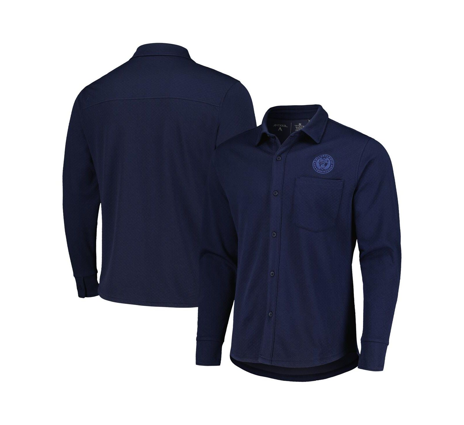 Мужская рубашка-шэкет Antigua Navy Philadelphia Union Streamer Diamond Button-Up