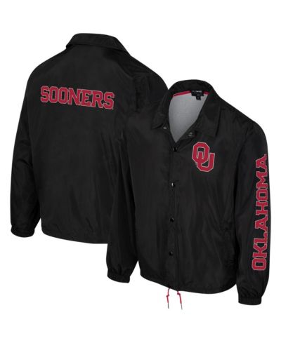 Мужской и женский куртка The Wild Collective Black Oklahoma Sooners Coaches Full-Snap