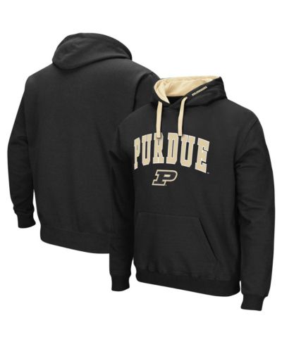 Men's Colosseum Black Purdue Boilermakers Big and Tall Arch and Logo 2.0 Pullover Hoodie