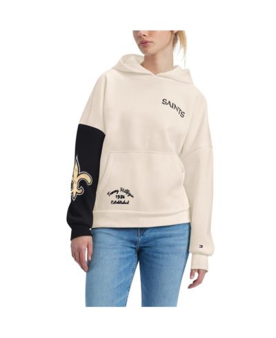 Женская ветровка Tommy Hilfiger Cream, Black New Orleans Saints Harriet Pullover Hoodie