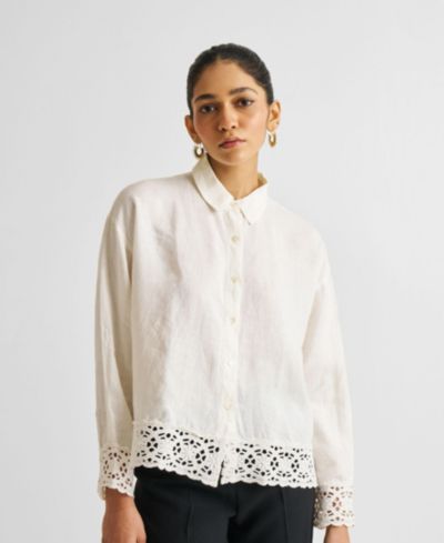 Женская рубашка Reistor Button-down с кружевом