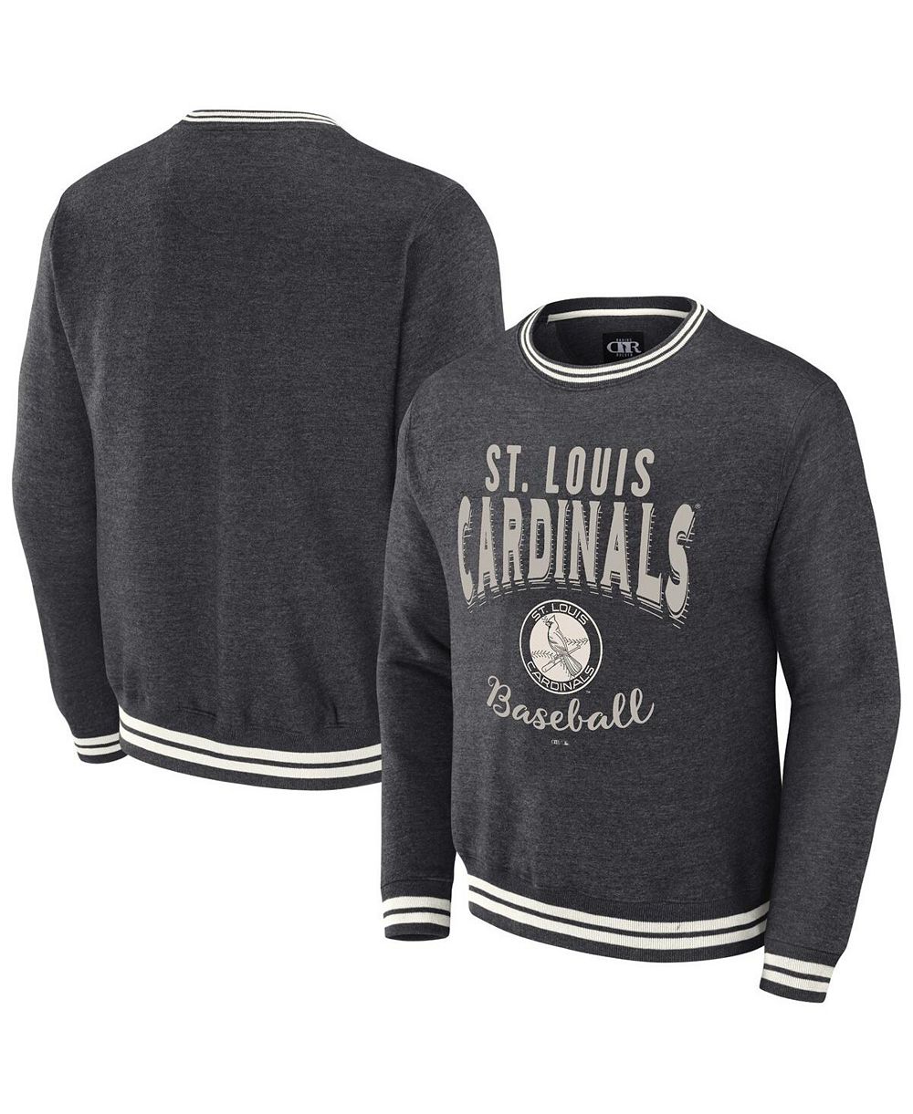 Мужской свитшот Fanatics Darius Rucker Collection Heather Charcoal Distressed St. Louis Cardinals Vintage-Like