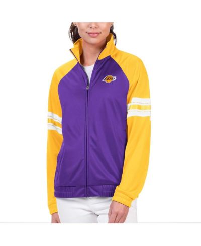 Женская куртка G-III 4Her by Carl Banks Los Angeles Lakers, фиолетовая, с пайетками и полной молнией