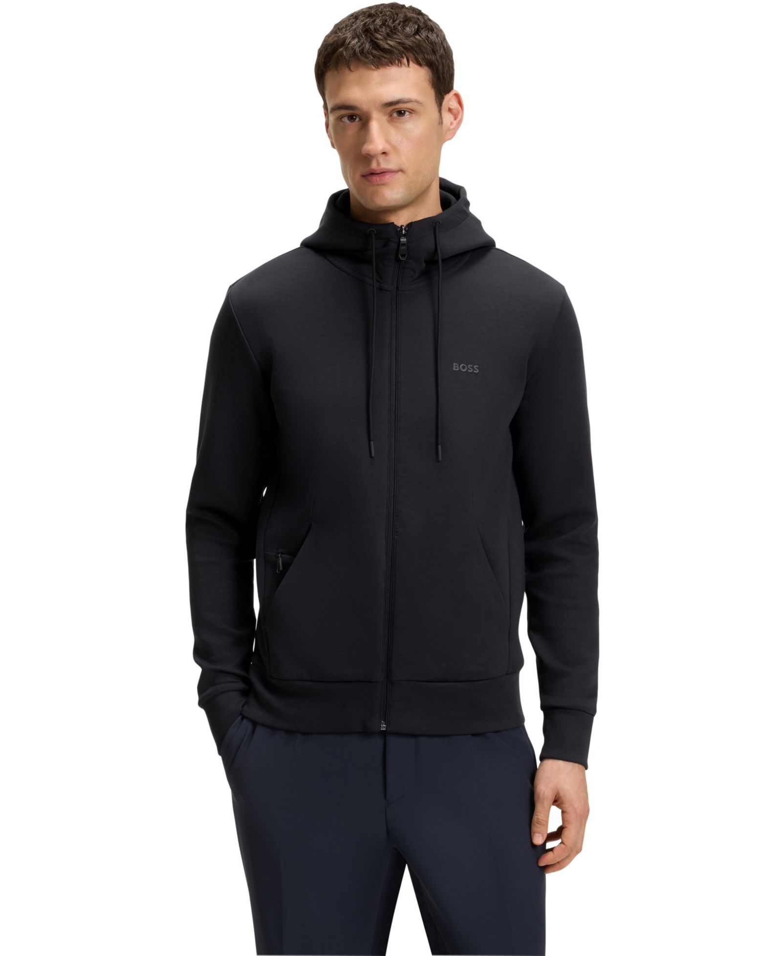 Мужское худи BOSS by Hugo Boss Logo Print Zip-Up