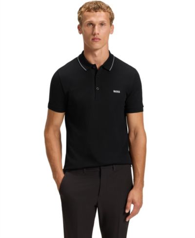 BOSS by Hugo Boss Men's Tonal Logo Slim-Fit Polo Shirt