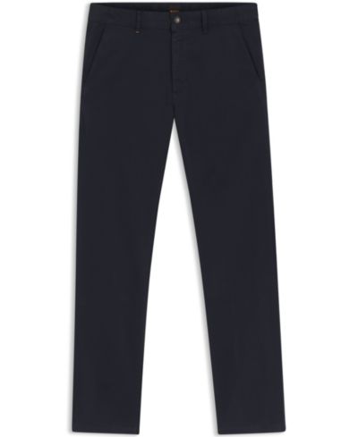 BOSS by Hugo Boss Men's Stretch-Cotton Satin Slim-Fit Chinos