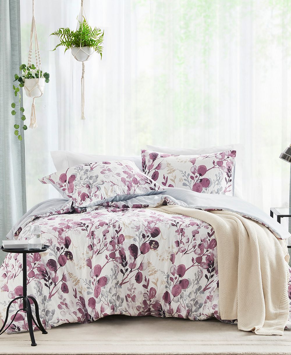 510 Design Комплект из 3 чехлов на одеяло Gabby Reversible Floral Botanical Seersucker, King/California King