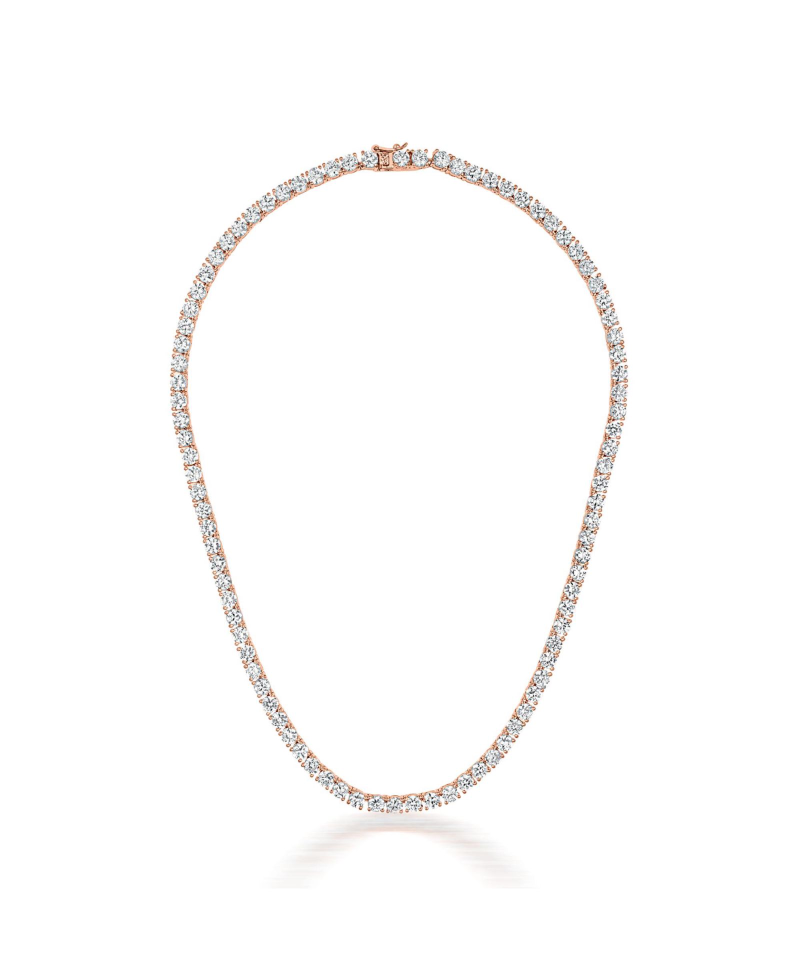 Genevive элегантное ожерелье Tennis из серебра с Cubic Zirconia 3MM