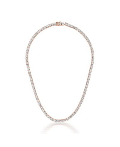 Genevive элегантное ожерелье Tennis из серебра с Cubic Zirconia 3MM