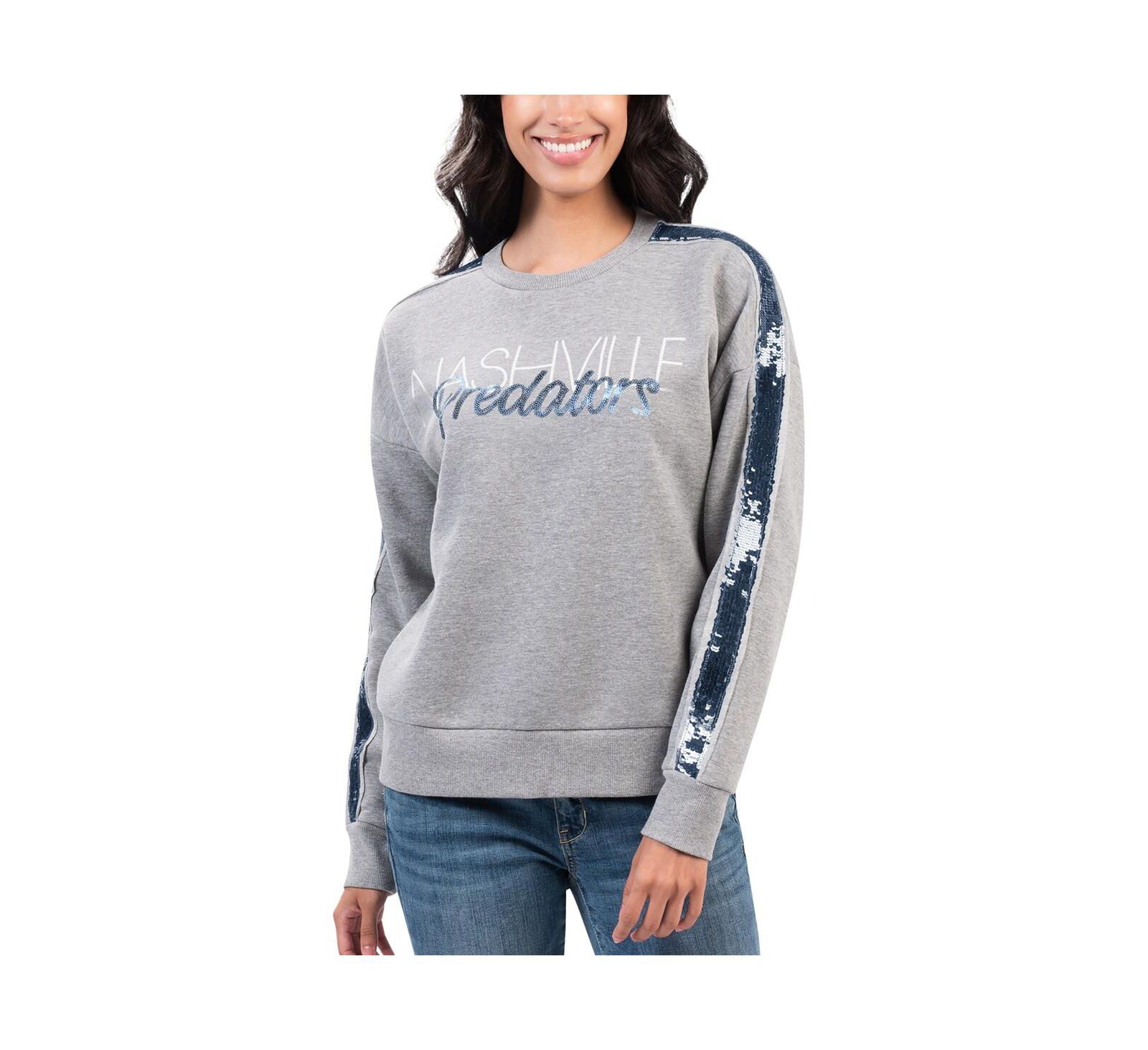 Женская толстовка G-III 4Her by Carl Banks Gray Nashville Predators Penalty Box Pullover