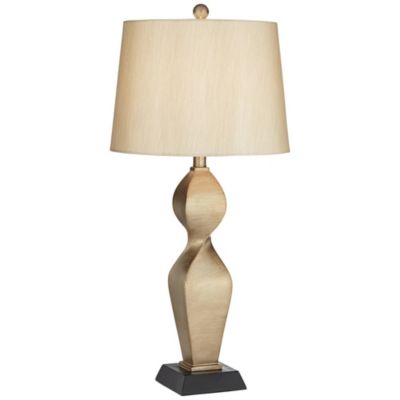Possini Euro Design Helen Современная настольная лампа, золотистое покрытие