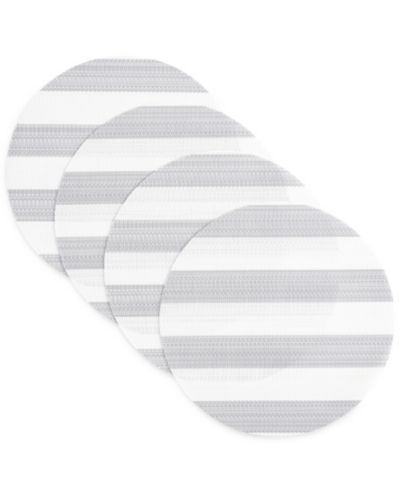 Подставки под тарелки Town & Country Living Basics Cabana Stripe Indoor/Outdoor, 4-Pack Set, Reversible, 15" Round