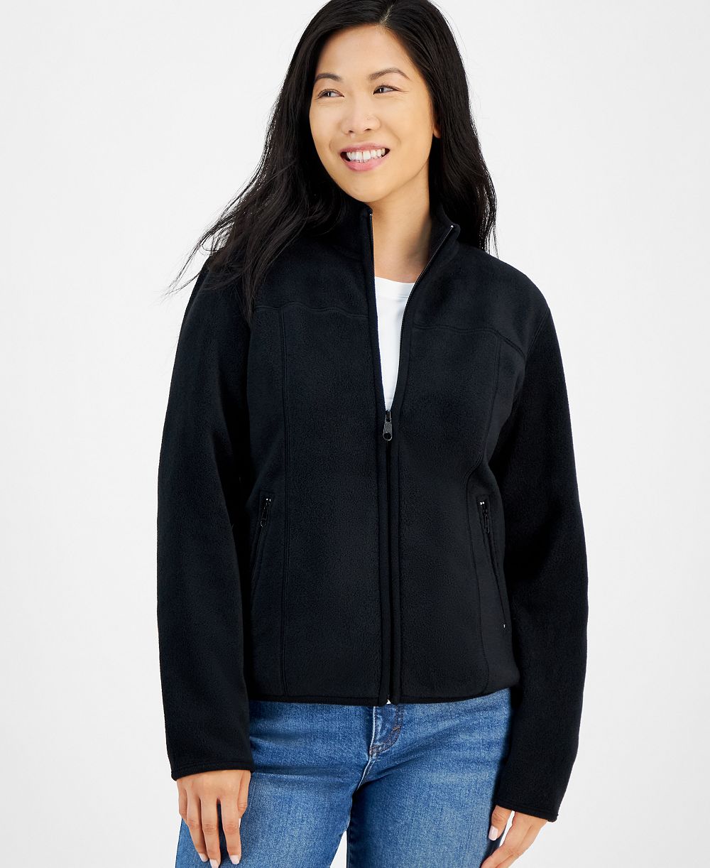 Женская куртка Style & Co Petite Polar Fleece с молнией