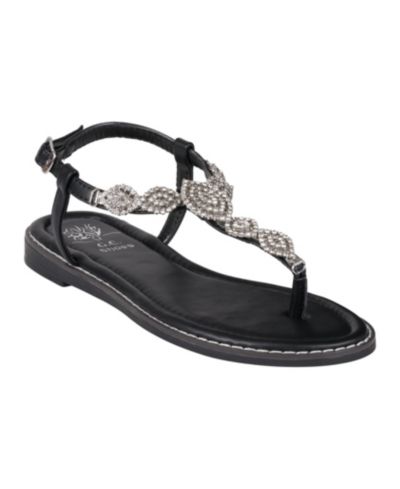 GC Shoes Женские Cali Embellished T Strap Flat Sandals