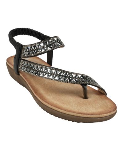 Сандалии GC Shoes Women's Reille Jeweled Asymmetrical Flat