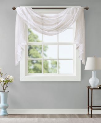 Декоративная занавеска Madison Park Irina Diamond Sheer Embroidered Window Scarf Drapes