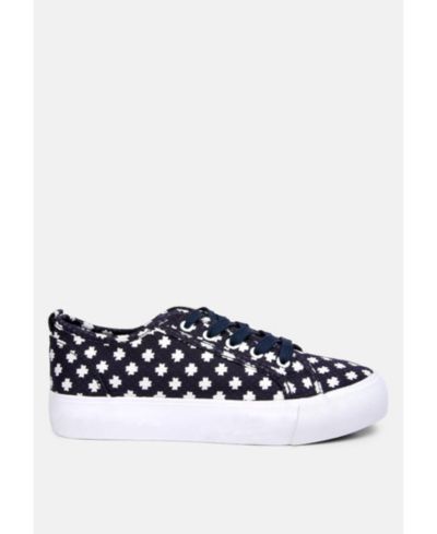 London Rag Womens Glam Doll Knitted Sliver Platform Sneakers