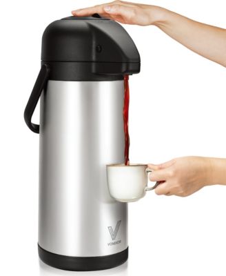 VONDIOR Thermal Coffee Carafe 102 oz, Insulated Stainless Steel Hot Cold Beverage Dispenser