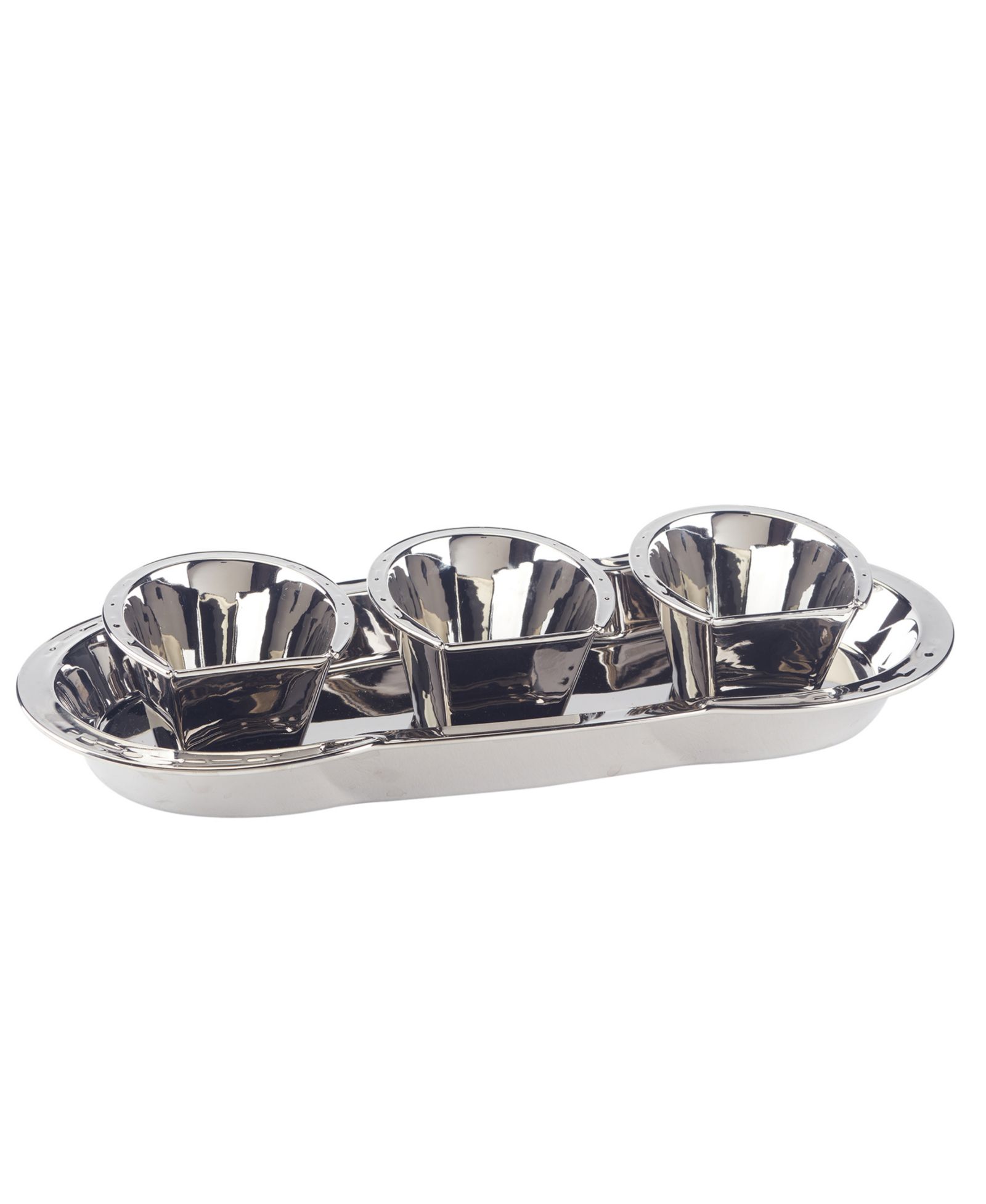 Набор из 4 подносов Certified International Derby Day at the Races Silver Plated 3-D Horseshoe