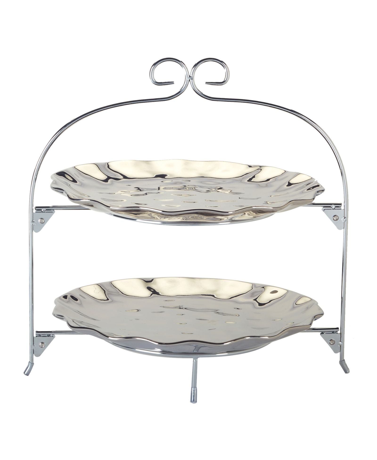 Certified International Silver Coast 2-Tiered Server