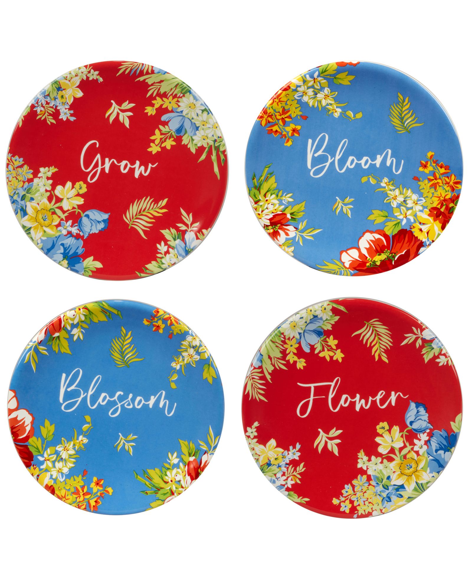 Набор тарелок для канапе Certified International Blossom, 4 штуки